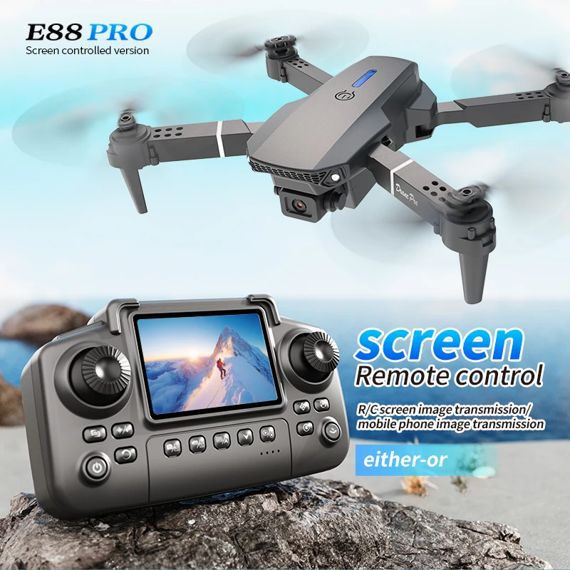 Drone Camera Professional - Drone Professionale E88 PRO con Schermo,